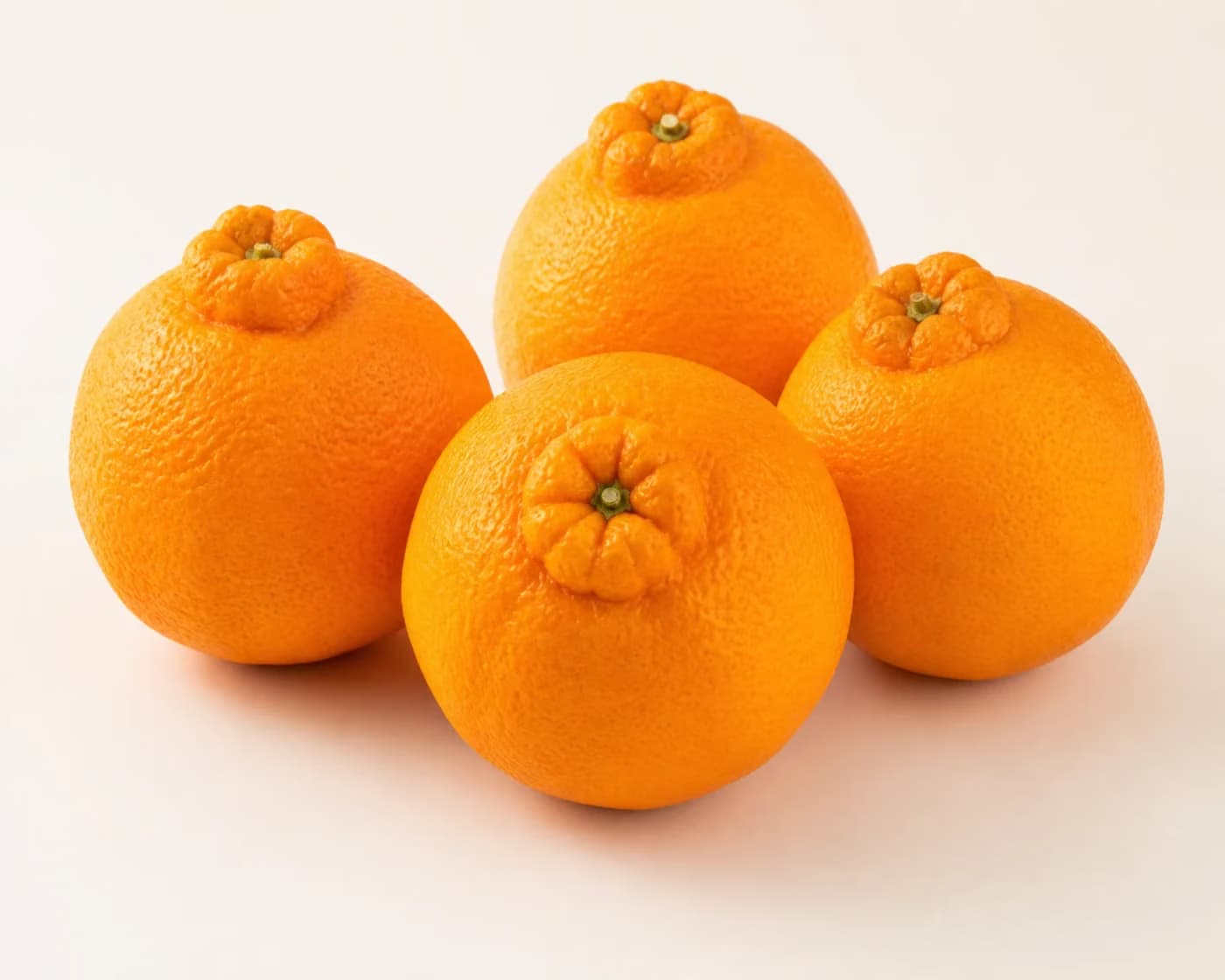 Fresh Malta Orange arranged on a warm off-white surface.